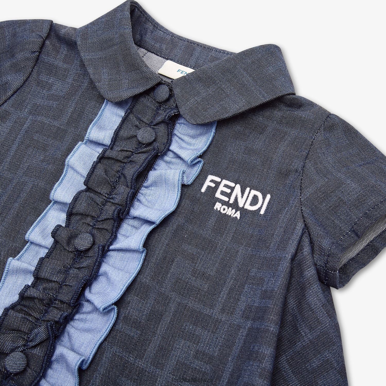 odev Fendi chambray detské šaty Modrá deti 8NT4Z82766