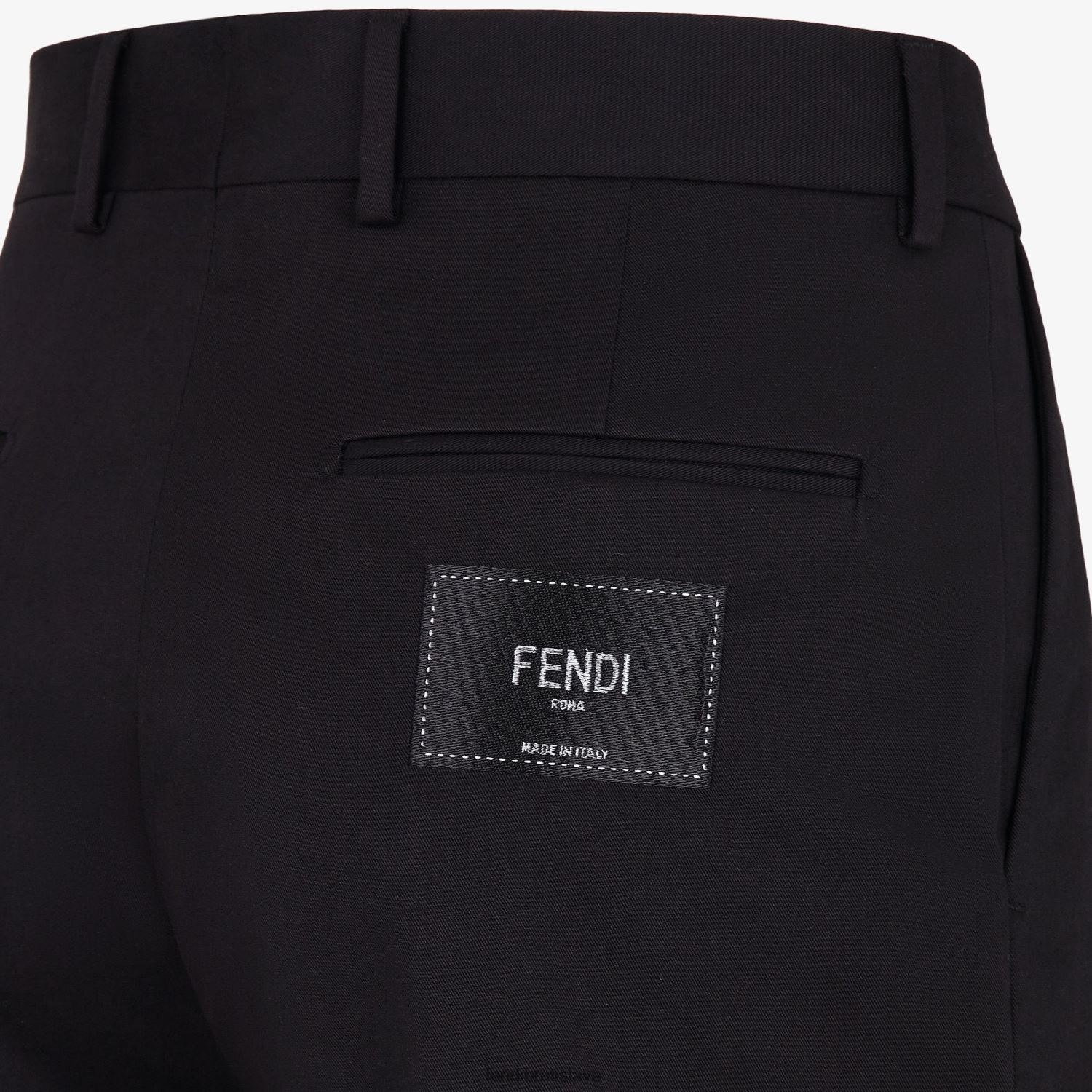 odev Fendi gabardénové nohavice čierna muži 8NT4Z82144