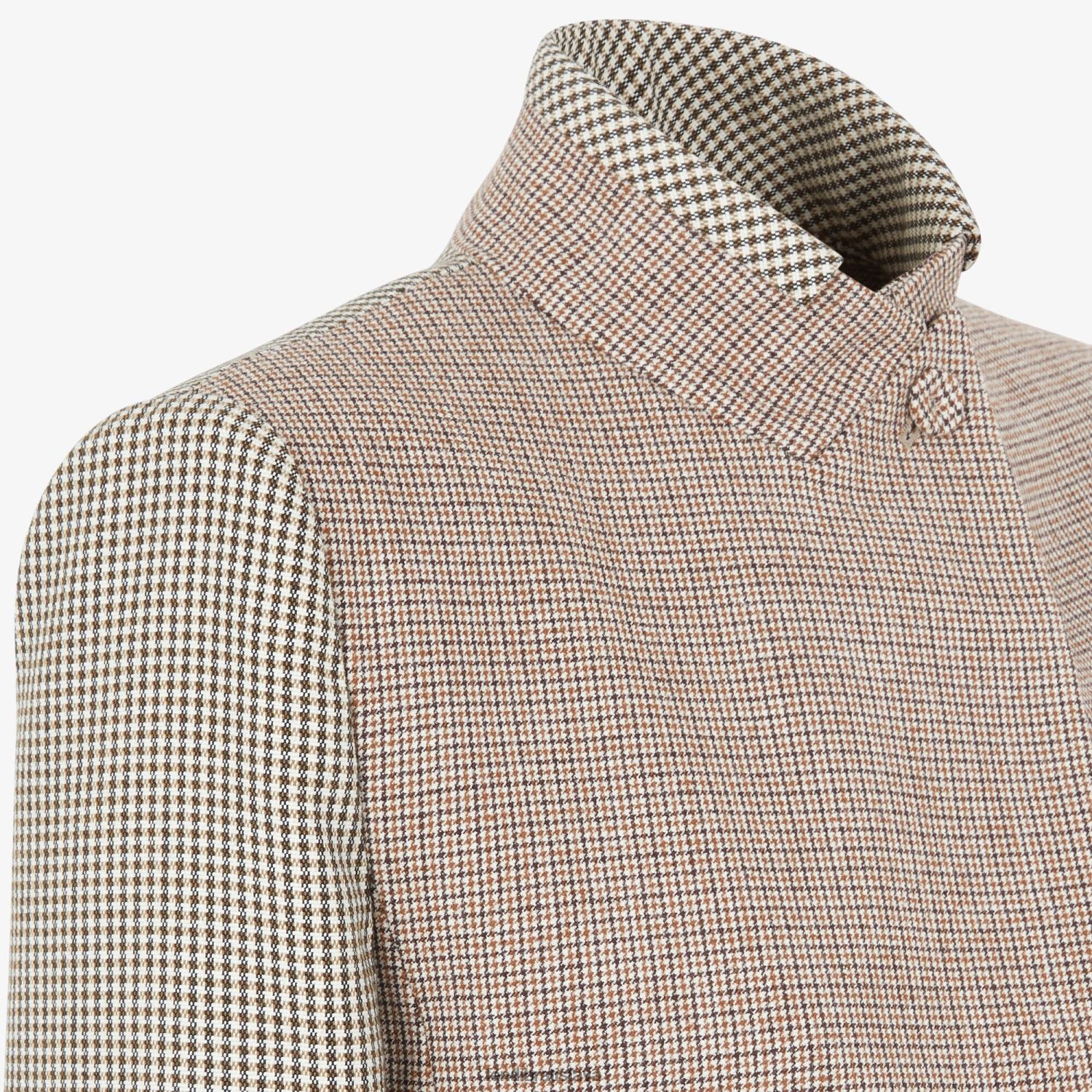 odev Fendi vlnená bunda houndstooth béžová ženy 8NT4Z81220